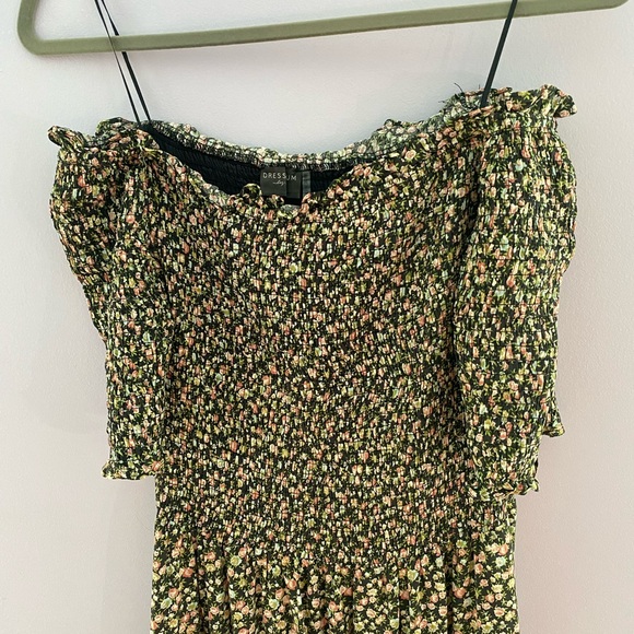 Dress Forum | Smocked Bodice Floral Midi Dress - Picture 11 of 13